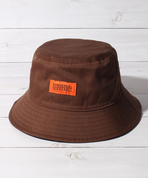 UNIVERSAL OVERALL（ユニバーサルオーバーオール）の「【UNIVERSAL OVERALL/ユニバーサルオーバーオール】フロントワッペンT/Cツイルバケットハット（ハット・メンズ・ベージュ/アイボリー/ダークグリーン/ブラック/スモーク/ブラウン・FREE）」の3枚目の写真