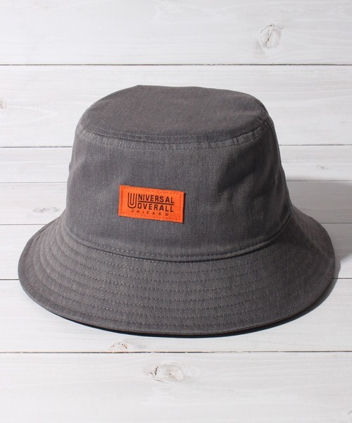 UNIVERSAL OVERALL（ユニバーサルオーバーオール）の「【UNIVERSAL OVERALL/ユニバーサルオーバーオール】フロントワッペンT/Cツイルバケットハット（ハット・メンズ・ベージュ/アイボリー/ダークグリーン/ブラック/スモーク/ブラウン・FREE）」の6枚目の写真