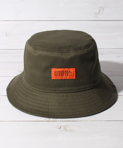 UNIVERSAL OVERALL（ユニバーサルオーバーオール）の「【UNIVERSAL OVERALL/ユニバーサルオーバーオール】フロントワッペンT/Cツイルバケットハット（ハット・メンズ・ベージュ/アイボリー/ダークグリーン/ブラック/スモーク/ブラウン・FREE）」の18枚目の写真