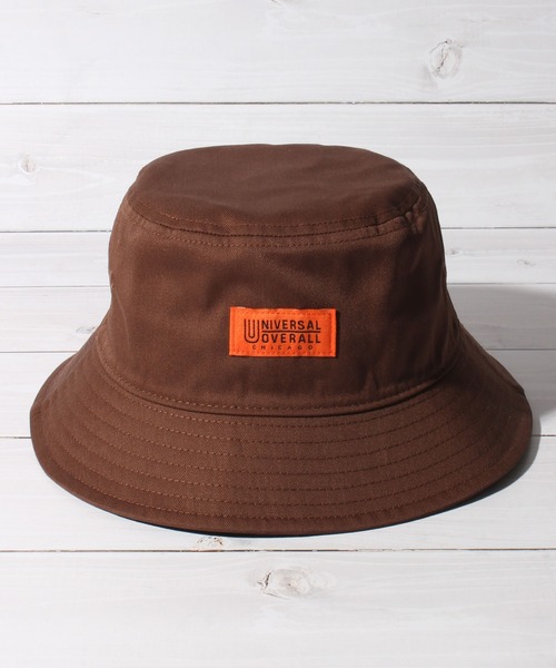 UNIVERSAL OVERALL（ユニバーサルオーバーオール）の「【UNIVERSAL OVERALL/ユニバーサルオーバーオール】フロントワッペンT/Cツイルバケットハット（ハット・メンズ・ベージュ/アイボリー/ダークグリーン/ブラック/スモーク/ブラウン・FREE）」の14枚目の写真
