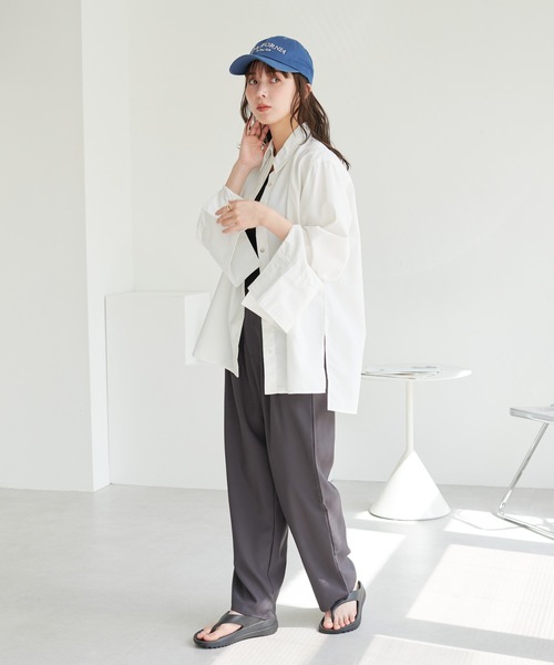 ECRIRE（エクリール）の「ベルスリーブBL（シャツ/ブラウス・レディース・オフホワイト/サックスブルー/ピンク・M）」の18枚目の写真