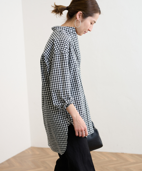 FRAMeWORK（フレームワーク）の「コットンロングシャツ（シャツ/ブラウス・レディース・ホワイト/ブラック/ブルー・FREE）」の12枚目の写真