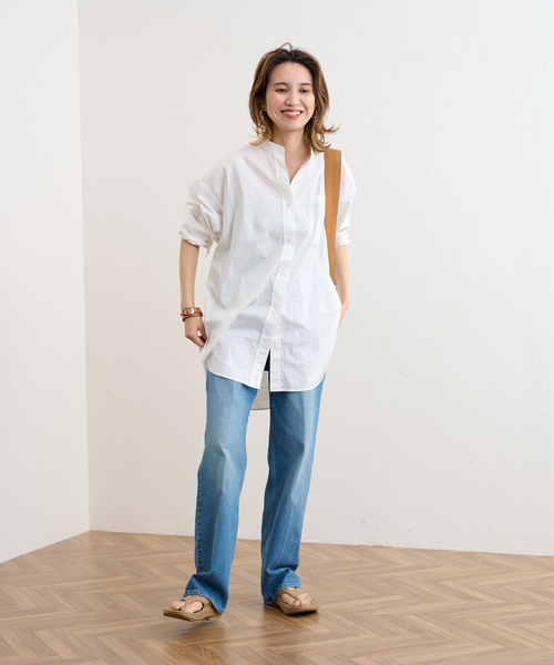 FRAMeWORK（フレームワーク）の「コットンロングシャツ（シャツ/ブラウス・レディース・ホワイト/ブラック/ブルー・FREE）」の15枚目の写真