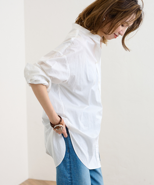 FRAMeWORK（フレームワーク）の「コットンロングシャツ（シャツ/ブラウス・レディース・ホワイト/ブラック/ブルー・FREE）」の20枚目の写真