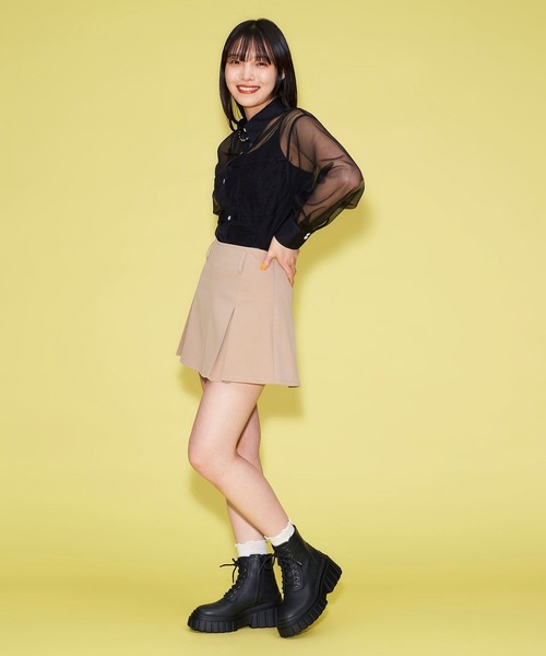 FOREVER 21（フォーエバー トゥエンティーワン）の「ローライズミニスカート（スカート・レディース・ベージュ/ブルー/ブラック・MEDIUM/SMALL）」の5枚目の写真