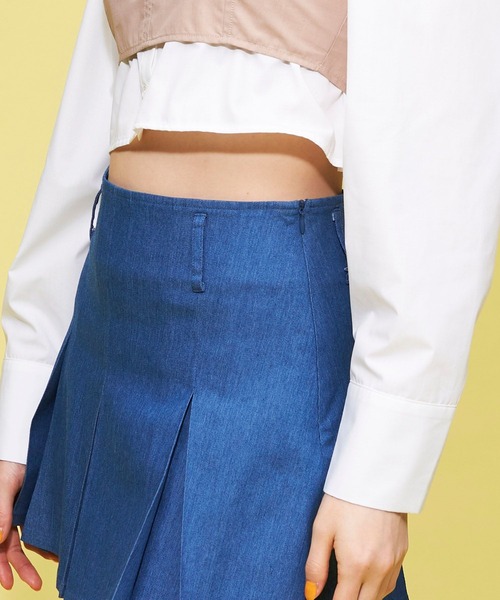 FOREVER 21（フォーエバー トゥエンティーワン）の「ローライズミニスカート（スカート・レディース・ベージュ/ブルー/ブラック・MEDIUM/SMALL）」の9枚目の写真