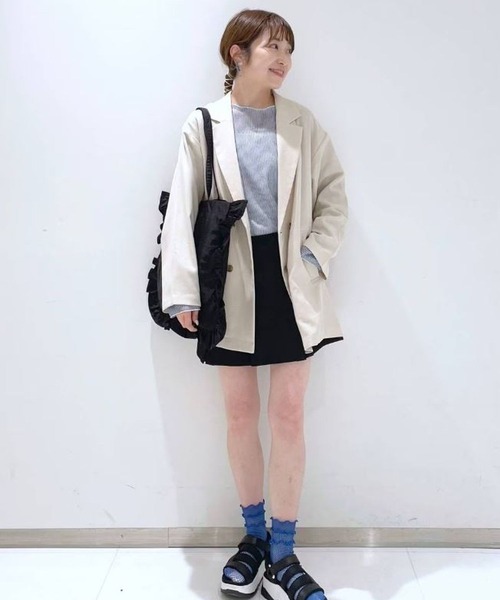 FOREVER 21（フォーエバー トゥエンティーワン）の「ローライズミニスカート（スカート・レディース・ベージュ/ブルー/ブラック・MEDIUM/SMALL）」の13枚目の写真