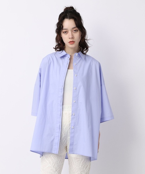 JEANASIS（ジーナシス）の「アソートBOXシャツSS/198848（シャツ/ブラウス・レディース・ホワイト/ブルー系その他/ライラック・FREE）」の3枚目の写真