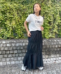 emmi ボリュームギャザースカート 黒 コムデギャルソン emmi（エミ）の「eco ボリュームギャザースカート（スカート）」 - WEAR