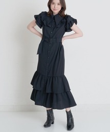 A de a.v.v | ビックカラーフリルマーメイドワンピース(ワンピース)