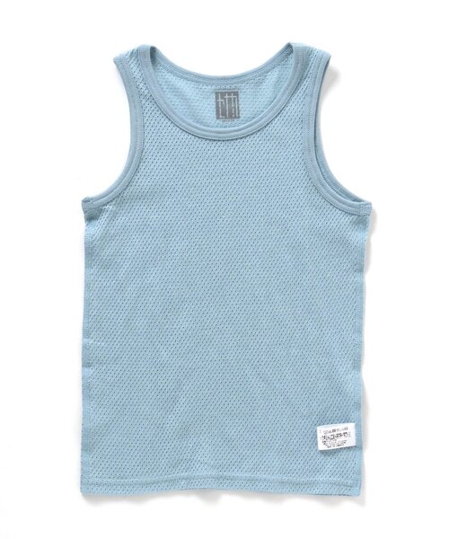 BREEZE（ブリーズ）の「タンクトップメッシュ肌着（タンクトップ・キッズ・グレー/チャコール/サックスブルー/ミント/ピンク/イエロー/オフホワイト・120/140/100）」の5枚目の写真