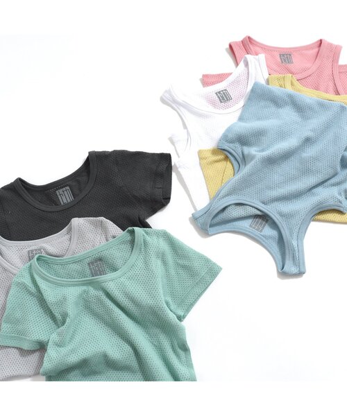 BREEZE（ブリーズ）の「タンクトップメッシュ肌着（タンクトップ・キッズ・グレー/チャコール/サックスブルー/ミント/ピンク/イエロー/オフホワイト・120/140/100）」の11枚目の写真