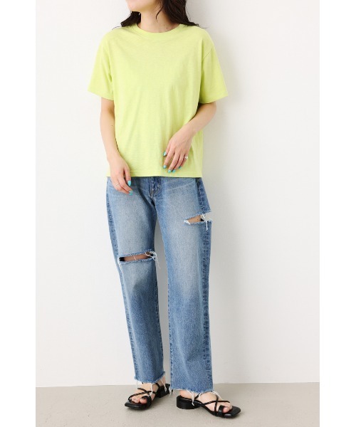 RODEO CROWNS WIDE BOWL(ロデオクラウンズワイドボウル)の「1 point Tシャツ(Tシャツ/カットソー・レディース・ブラック/オフホワイト/ライム・FREE)」の15枚目の写真