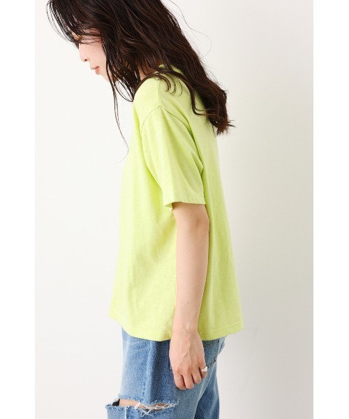 RODEO CROWNS WIDE BOWL(ロデオクラウンズワイドボウル)の「1 point Tシャツ(Tシャツ/カットソー・レディース・ブラック/オフホワイト/ライム・FREE)」の4枚目の写真