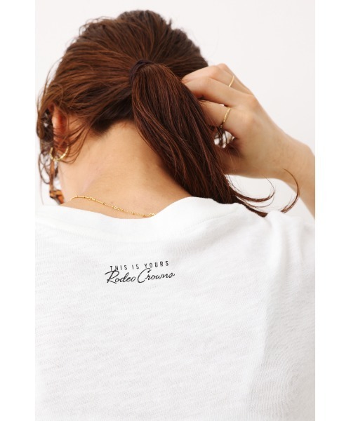 RODEO CROWNS WIDE BOWL(ロデオクラウンズワイドボウル)の「1 point Tシャツ(Tシャツ/カットソー・レディース・ブラック/オフホワイト/ライム・FREE)」の9枚目の写真