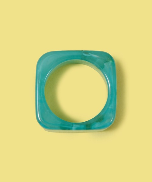 FOREVER 21（フォーエバー トゥエンティーワン）の「スクエアクリアリング（リング・レディース・ブラウン/ピンク/オレンジ/ブルー/イエロー系その他/その他・FREE）」の9枚目の写真