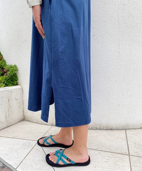 OLD BETTY'S（オールドベティーズ）の「【日本製】オールドベティーズ 【OLD BETTY’S】Football S/S Long T-shirts（チュニック・レディース・チャコールグレー/ネイビー・FREE）」の7枚目の写真