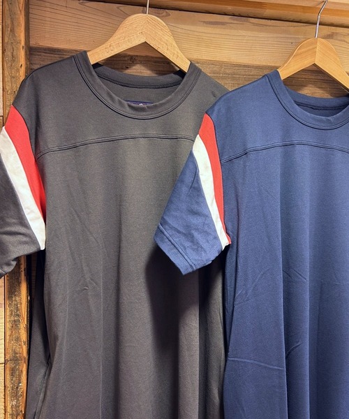 OLD BETTY'S（オールドベティーズ）の「【日本製】オールドベティーズ 【OLD BETTY’S】Football S/S Long T-shirts（チュニック・レディース・チャコールグレー/ネイビー・FREE）」の10枚目の写真