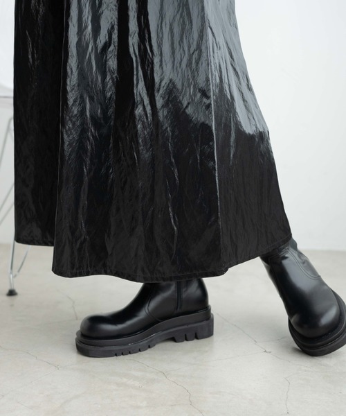 WEGO(ウィゴー)の「WEGO/メタリックドロストフレアスカート(スカート・レディース・シルバー/ブラック・FREE)」の6枚目の写真