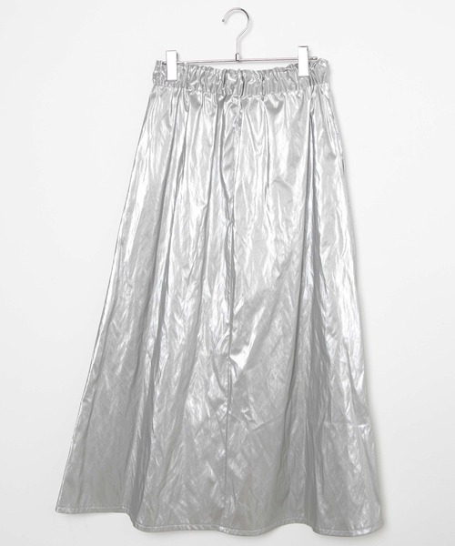 WEGO(ウィゴー)の「WEGO/メタリックドロストフレアスカート(スカート・レディース・シルバー/ブラック・FREE)」の17枚目の写真