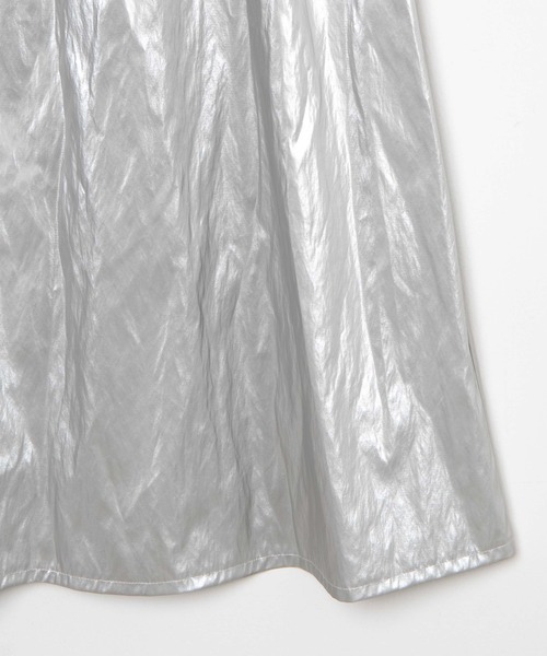 WEGO(ウィゴー)の「WEGO/メタリックドロストフレアスカート(スカート・レディース・シルバー/ブラック・FREE)」の20枚目の写真