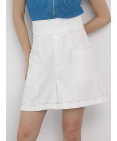 Darichダーリッチ フリルレザーショートパンツ S ホワイト ダーリッチ Darich フリルレザーショートパンツ （ホワイト