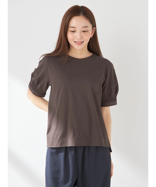McGREGOR(マックレガー)の「【吸水速乾/接触冷感】ギャザープルオーバー(Tシャツ/カットソー・レディース・ネイビー/イエロー/グリーン/ホワイト/ダークブラウン・L/M)」の2枚目の写真