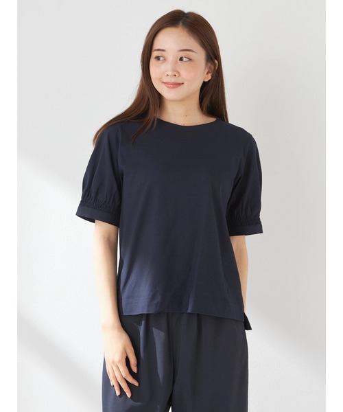 McGREGOR(マックレガー)の「【吸水速乾/接触冷感】ギャザープルオーバー(Tシャツ/カットソー・レディース・ネイビー/イエロー/グリーン/ホワイト/ダークブラウン・L/M)」の4枚目の写真