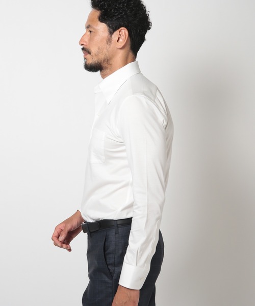 MEN'S BIGI（メンズビギ）の「ハイゲージツイルワンピースカラーボタンダウンドレスシャツ（ビジネスシャツ・メンズ・ピンク/ホワイト/サックスブルー・01/02/03/04）」の11枚目の写真