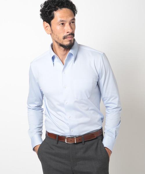 MEN'S BIGI（メンズビギ）の「ハイゲージツイルワンピースカラーボタンダウンドレスシャツ（ビジネスシャツ・メンズ・ピンク/ホワイト/サックスブルー・01/02/03/04）」の17枚目の写真