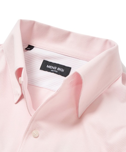 MEN'S BIGI（メンズビギ）の「ハイゲージツイルワンピースカラーボタンダウンドレスシャツ（ビジネスシャツ・メンズ・ピンク/ホワイト/サックスブルー・01/02/03/04）」の5枚目の写真