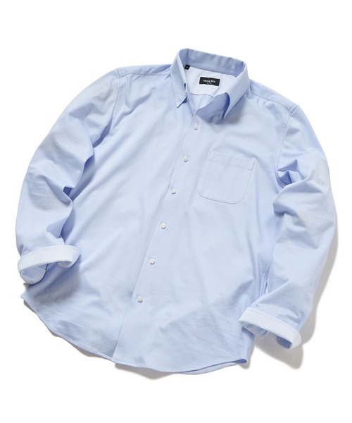 MEN'S BIGI（メンズビギ）の「ハイゲージツイルワンピースカラーボタンダウンドレスシャツ（ビジネスシャツ・メンズ・ピンク/ホワイト/サックスブルー・01/02/03/04）」の19枚目の写真