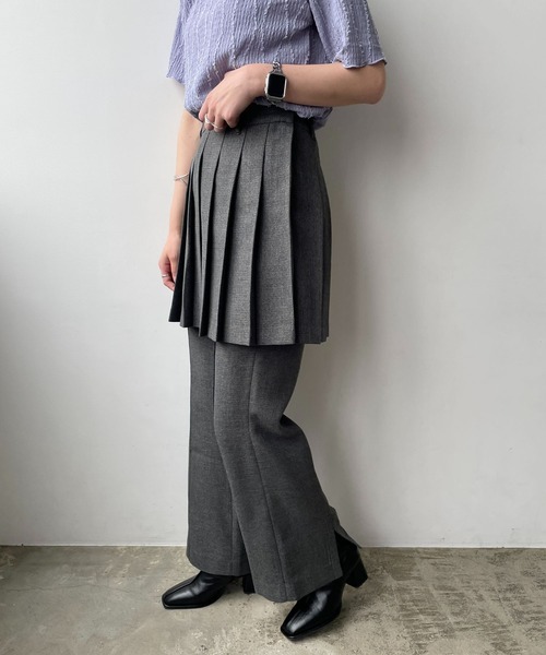 LOWRYS FARM(ローリーズファーム)の「ラナテックフレアパンツ 704173(スラックス・レディース・ブラック/ブラウン/ブラウン系その他・MEDIUM/LARGE)」の14枚目の写真