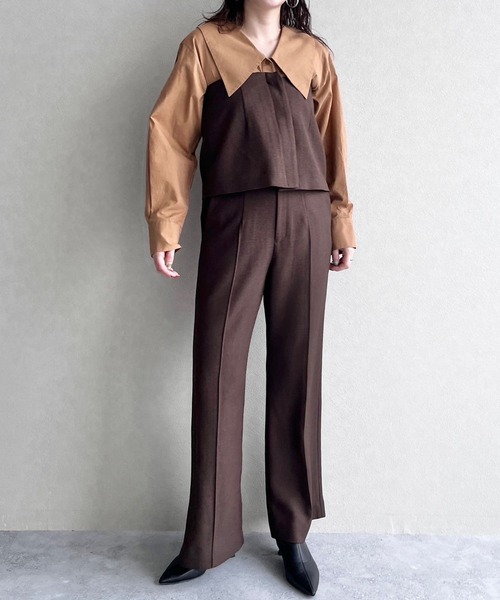 LOWRYS FARM(ローリーズファーム)の「ラナテックフレアパンツ 704173(スラックス・レディース・ブラック/ブラウン/ブラウン系その他・MEDIUM/LARGE)」の15枚目の写真