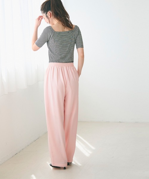 coca（coca）（コカ）の「シボサテンライクイージーパンツ 防シワ/イージーケア/吸水速乾/通気性（その他パンツ・レディース・イエロー/ブラック/アイボリー/ライトブルー/ベージュ/ネイビー/ライトベージュ/ライトピンク/ブラウン/カーキ・M/L/S）」の21枚目の写真