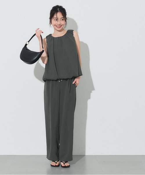 coca（coca）（コカ）の「＼再入荷／ シボサテンライクイージーパンツ 防シワ/イージーケア/吸水速乾/通気性（その他パンツ・レディース・イエロー/ブラック/アイボリー/ライトブルー/ベージュ/ネイビー/ライトベージュ/ライトピンク/ブラウン/カーキ・M/L/S）」の20枚目の写真