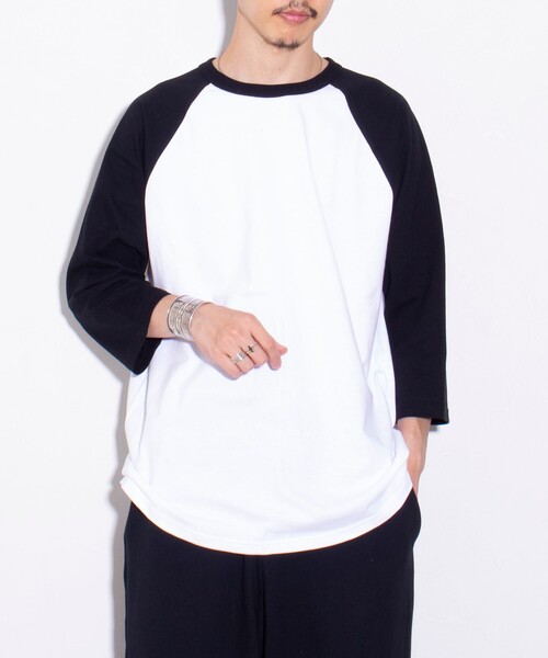 GLOSTER(グロスター)の「【限定展開】【GLOSTER/グロスター】ルーズ ラグラン 7分袖Tシャツ ベーシック(Tシャツ/カットソー・メンズ・グレー/ホワイト系その他2/ホワイト系その他・S/M/L/XL)」の2枚目の写真