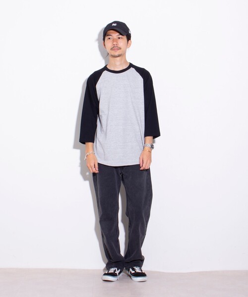 GLOSTER(グロスター)の「【限定展開】【GLOSTER/グロスター】ルーズ ラグラン 7分袖Tシャツ ベーシック(Tシャツ/カットソー・メンズ・グレー/ホワイト系その他2/ホワイト系その他・S/M/L/XL)」の4枚目の写真