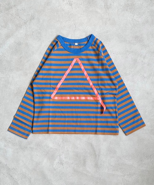 HOGAN RANCH WEAR（ホーガンランチウエア）の「サテンリボンボーダーカットソー（80～150cm）（Tシャツ/カットソー・キッズ・ブルー/カーキ/ブラック・95/100/140/130/120/90/150/80/110）」の3枚目の写真