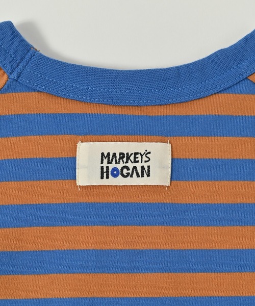 HOGAN RANCH WEAR（ホーガンランチウエア）の「サテンリボンボーダーカットソー（80～150cm）（Tシャツ/カットソー・キッズ・ブルー/カーキ/ブラック・95/100/140/130/120/90/150/80/110）」の12枚目の写真