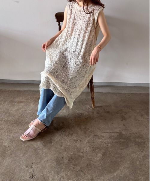 t a r o s u(タロス)の「lace onepiece/レースワンピース(ワンピース・レディース・アイボリー・FREE)」の15枚目の写真