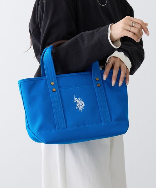 U.S. POLO ASSN.(ユーエスポロアッスン)の「【U.S. POLO ASSN.】キャンバストートS トートバッグ USPA1862(トートバッグ・レディース・オフホワイト/ホワイト×ブラック/レッド/グリーン/ブラック/カモフラージュ/インディゴブルー/ホワイト/ライトグリーン/グリーン系1/ダークインディゴブルー/ロイヤルブルー/イエロー/オレンジ/ブラック系1/ピンク・FREE)」の11枚目の写真