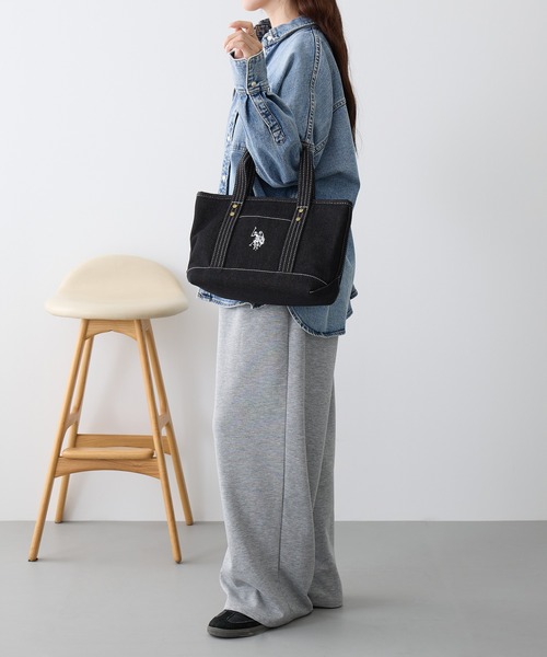 U.S. POLO ASSN.(ユーエスポロアッスン)の「【U.S. POLO ASSN.】キャンバストートS トートバッグ USPA1862(トートバッグ・レディース・オフホワイト/ホワイト×ブラック/レッド/グリーン/ブラック/カモフラージュ/インディゴブルー/ホワイト/ライトグリーン/グリーン系1/ダークインディゴブルー/ロイヤルブルー/イエロー/オレンジ/ブラック系1/ピンク・FREE)」の22枚目の写真