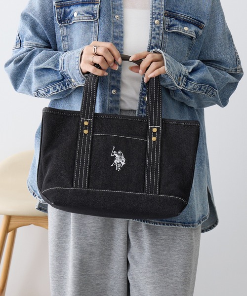 U.S. POLO ASSN.(ユーエスポロアッスン)の「【U.S. POLO ASSN.】キャンバストートS トートバッグ USPA1862(トートバッグ・レディース・オフホワイト/ホワイト×ブラック/レッド/グリーン/ブラック/カモフラージュ/インディゴブルー/ホワイト/ライトグリーン/グリーン系1/ダークインディゴブルー/ロイヤルブルー/イエロー/オレンジ/ブラック系1/ピンク・FREE)」の19枚目の写真