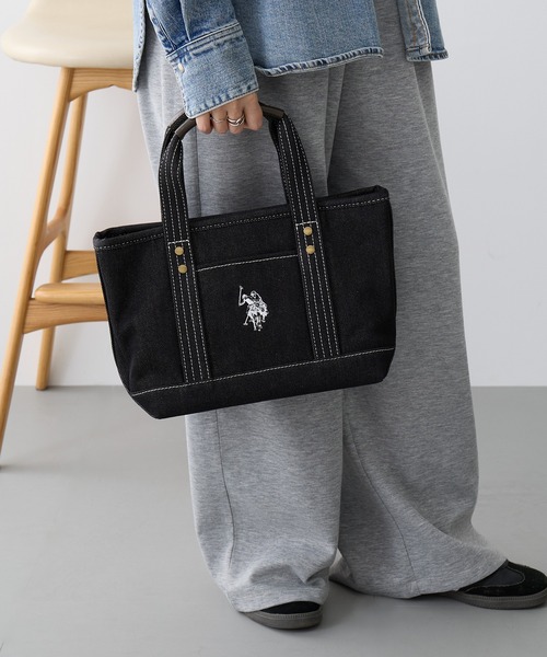 U.S. POLO ASSN.(ユーエスポロアッスン)の「【U.S. POLO ASSN.】キャンバストートS トートバッグ USPA1862(トートバッグ・レディース・オフホワイト/ホワイト×ブラック/レッド/グリーン/ブラック/カモフラージュ/インディゴブルー/ホワイト/ライトグリーン/グリーン系1/ダークインディゴブルー/ロイヤルブルー/イエロー/オレンジ/ブラック系1/ピンク・FREE)」の21枚目の写真