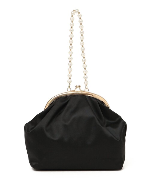 SHIPS（シップス）の「little black:パールモチーフ ハンドル サテン バッグ（ハンドバッグ・レディース・ブラック・ONE SIZE）」の3枚目の写真
