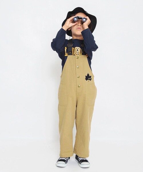 BRANSHES(ブランシェス)の「【LOGOS/ロゴス】 branshes限定:ツイルオーバーオール(サロペット/オーバーオール・キッズ・ブラック/ベージュ・130/140/110/120/150/100)」の6枚目の写真