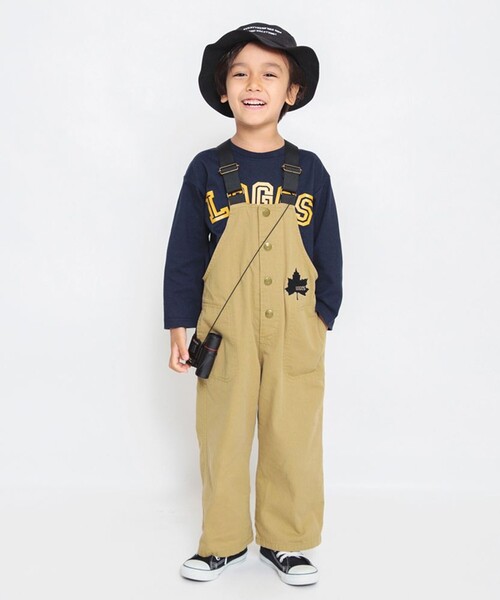 BRANSHES(ブランシェス)の「【LOGOS/ロゴス】 branshes限定:ツイルオーバーオール(サロペット/オーバーオール・キッズ・ブラック/ベージュ・130/140/110/120/150/100)」の8枚目の写真
