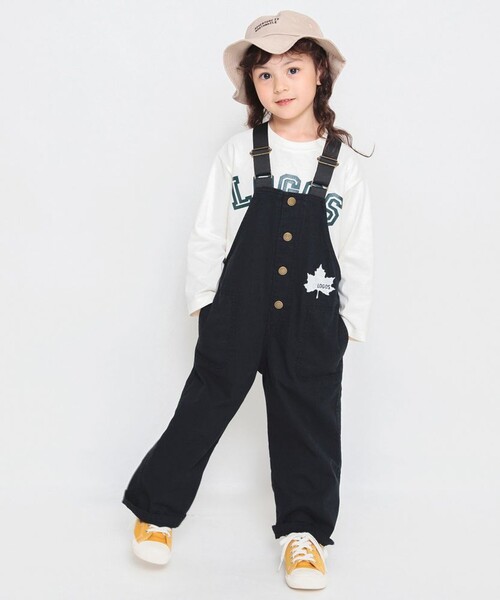 BRANSHES(ブランシェス)の「【LOGOS/ロゴス】 branshes限定:ツイルオーバーオール(サロペット/オーバーオール・キッズ・ブラック/ベージュ・130/140/110/120/150/100)」の4枚目の写真