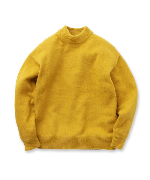 【洗える】シャギーニットクルーネック＆モックネック